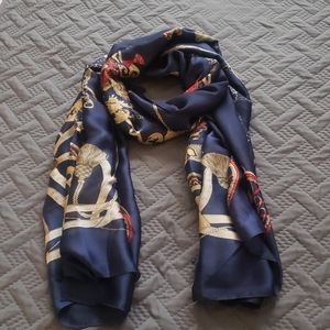 Print Silk Scarf. New with missing tag